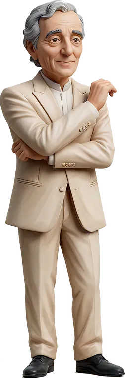 Charles Aznavour superLegend figure, standing