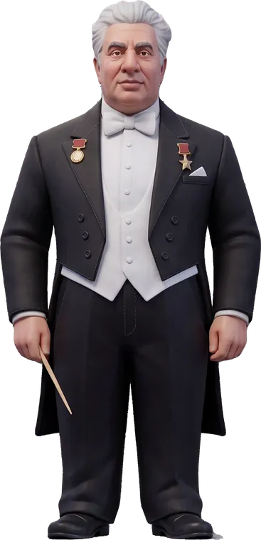 Aram Khachaturian superLegend figure, in tails