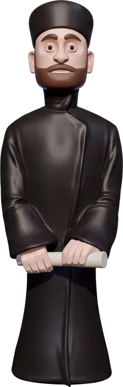 Komitas superLegend figure, holding his scroll