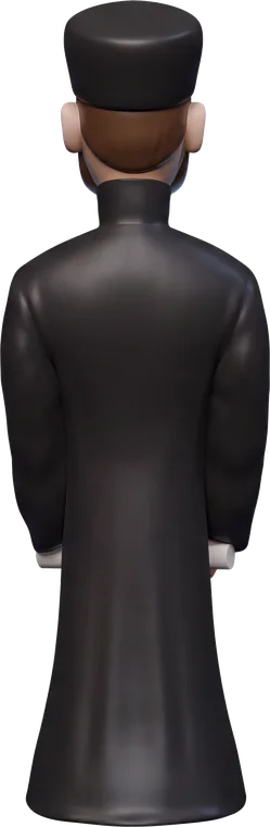 Komitas superLegend figure, from behind